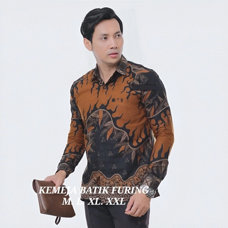Product image Ks muslim fashion - Kemeja batik pria lapis furing new bagus banget motif satria M Kemeja satria