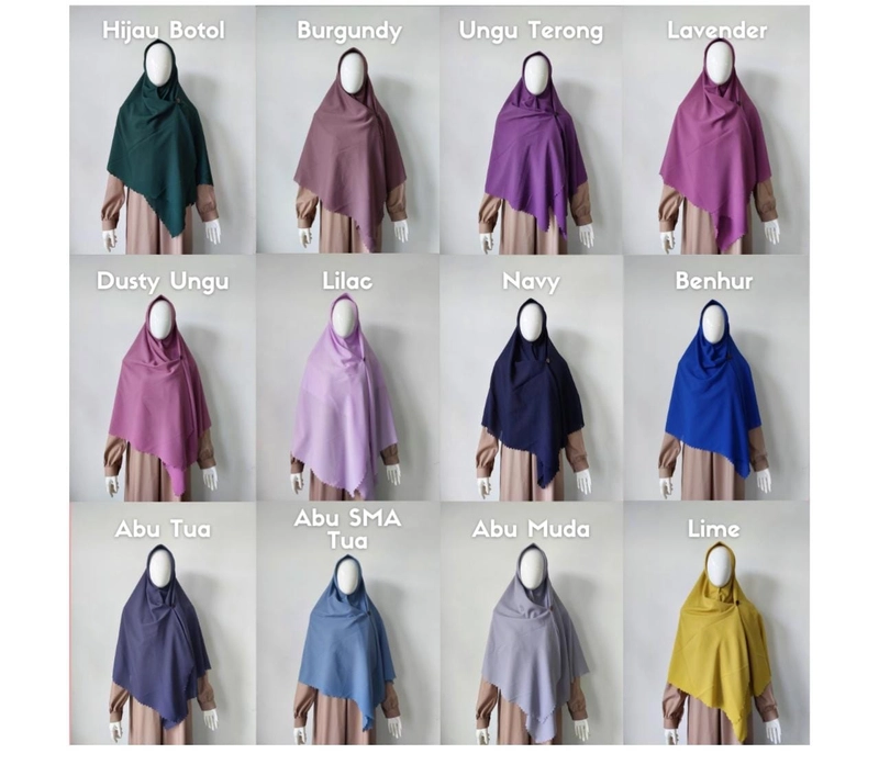 Product image AL Irsyad Store - JILBAB NUN ORNELA/JILBAB INSTAN/KERUDUNG PET ANTEM STANDART Benhur