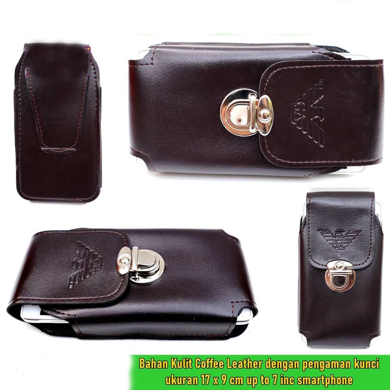 Product image Dompet Kunci Hp Kulit Emboss Coffee Singgle MOTIF GARUDA