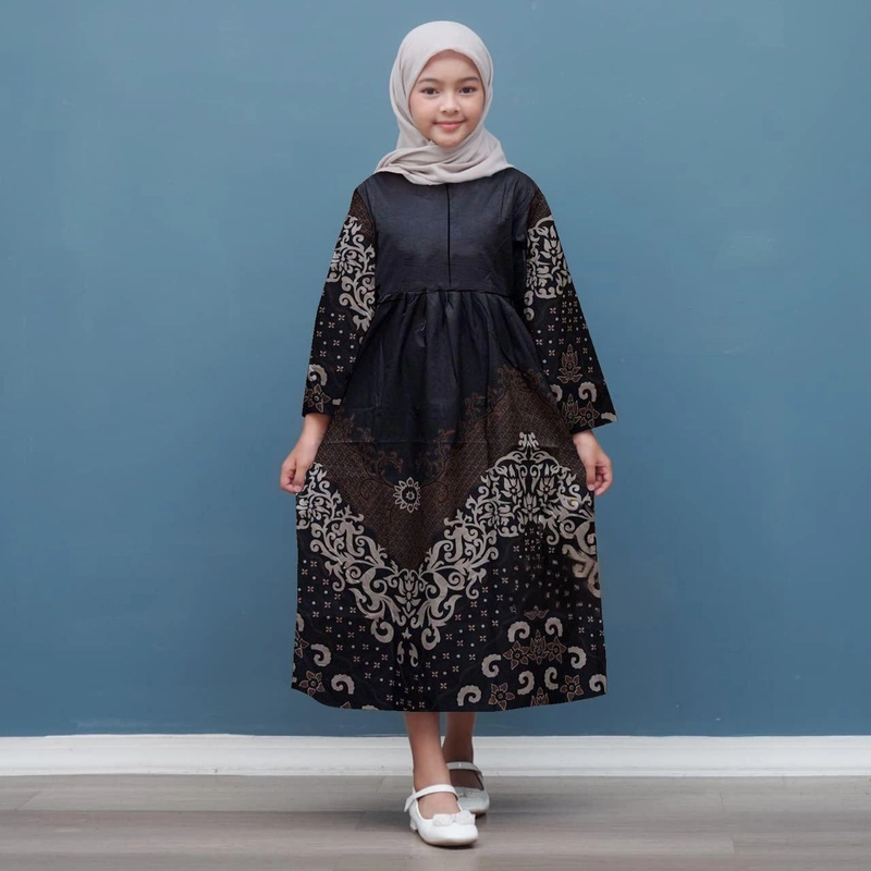 Product image Kois Batik - Gamis batik anak perempuan new terbaru motif danapati M Gamis anak danapati