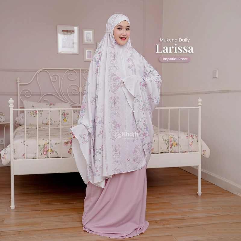 Product image KhadijahLabel - KhadijahLabel - Mukena Daily Dewasa Jumbo Premium 2 in 1 Motif Terbaru Larissa Jumbo Imperial Rose