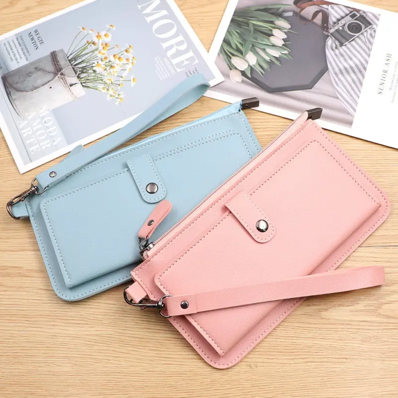Product image KAHASIL - Dompet Lipat Wanita Panjang Bahan Kulit PU Leather KHDP54 all variant PINK