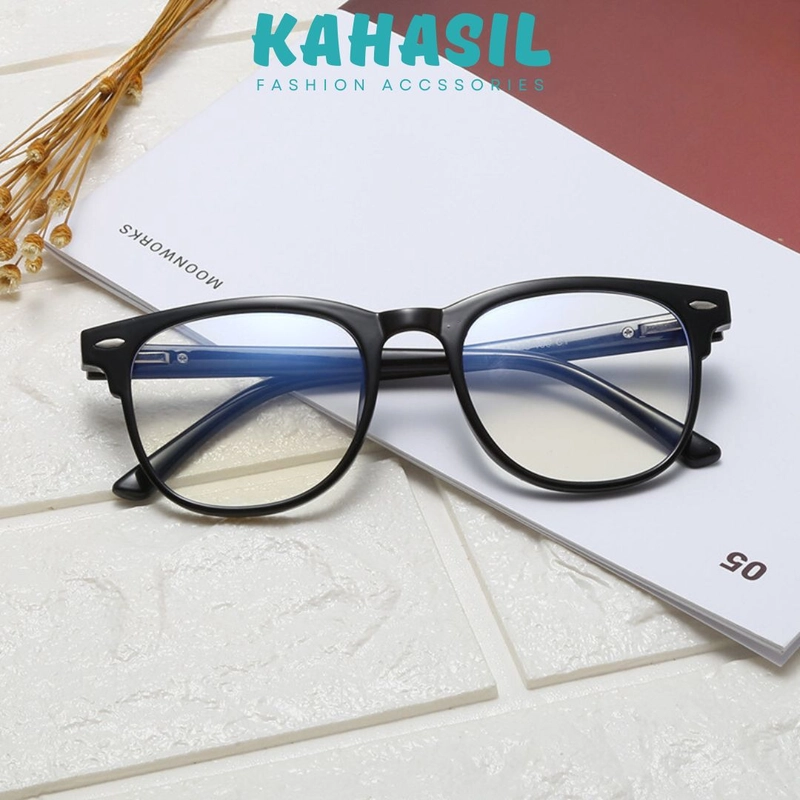 Product image KAHASIL - Kacamata Wanita Anti Radiasi Sunglasses Transparan Bingkai Kotak KMJ254 all variant BLACK