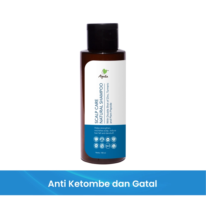Product image Aquila Scalp Care Natural Shampoo/Anti Ketombe/Mengurangi Bau Pada Rambut 100ml all skin type