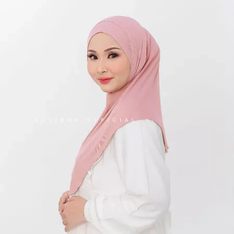 Product image Kalisha official - KALISHA X MIMA -Jilbab Instan Kaos Rayon Vanya Size L Candy pink