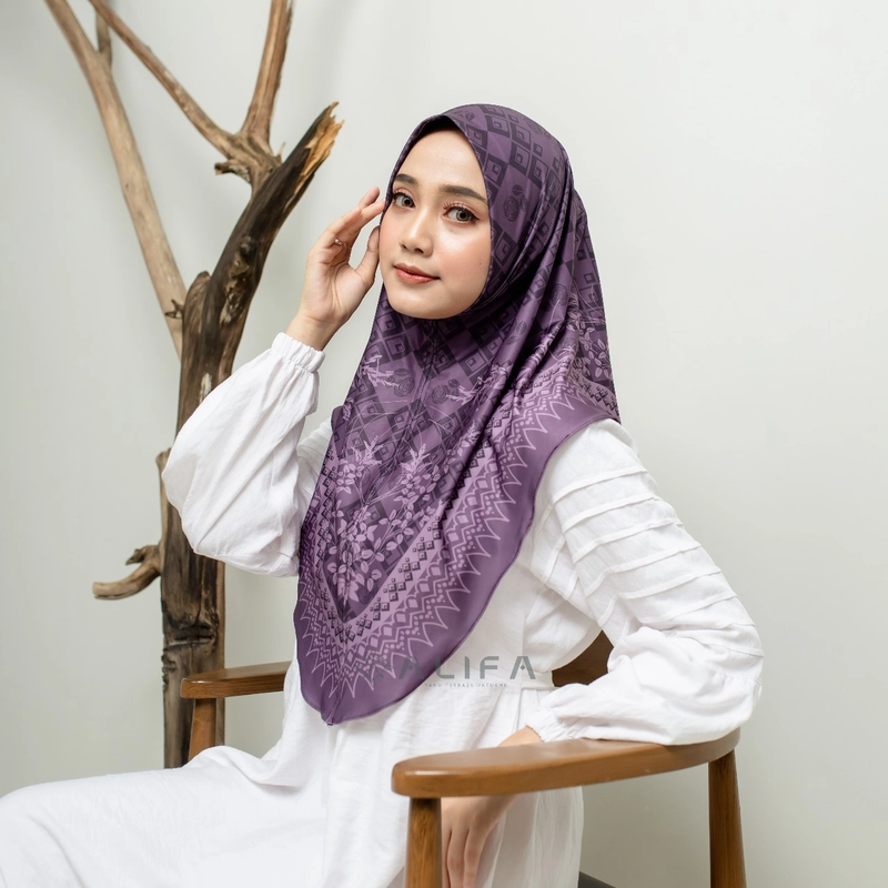 Product image Alhasani Official Store - Hijab Instan Standar Sublim Motif Salwa non pet Hijab Instan 20205 Hijab Daily Instan Standar Lavender