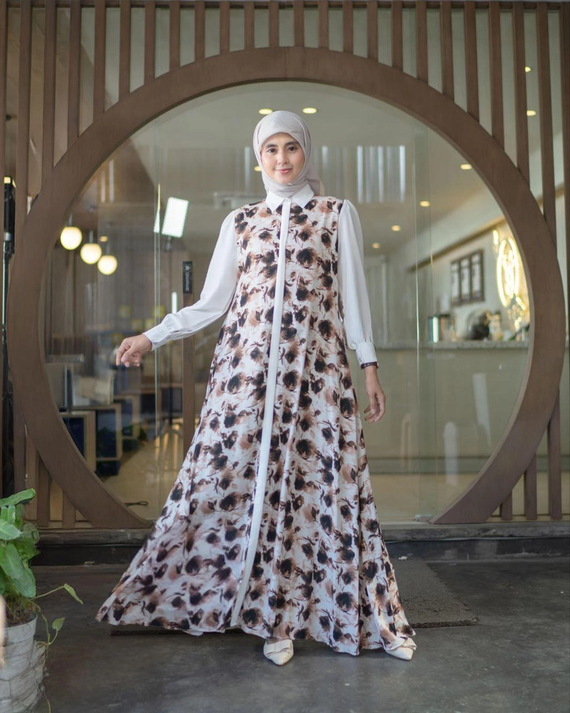 Product image Kois Batik - Gamis kinanti terbaru modern sangat nyaman dipakai cantik M Gamis kinanti