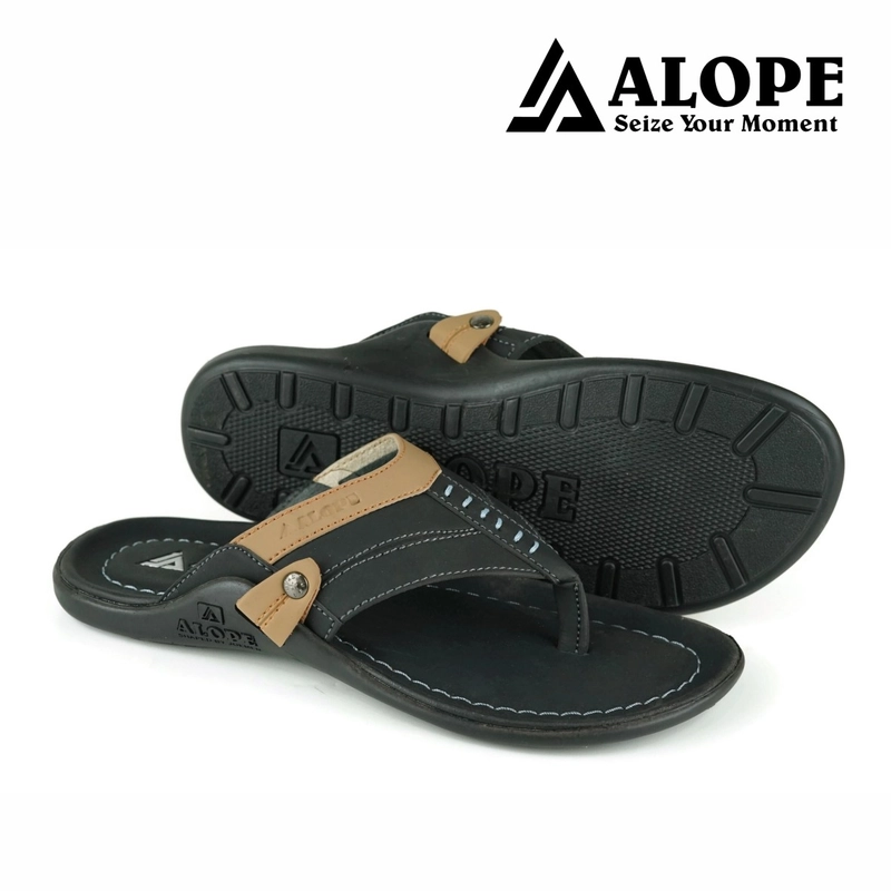 Product image ALOPE OFFICIAL - SANDAL ALOPE H 17 SANDAL PRIA KASUAL TRENDY BERKUALITAS 39 HITAM