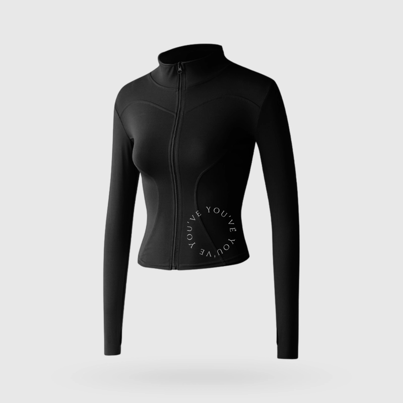 Product image Jaket Olahraga Anti UV Pelindung Matahari UV Sun Protection UPF50+ Atasan Zipper Dry Fit Y00013 M BLACK