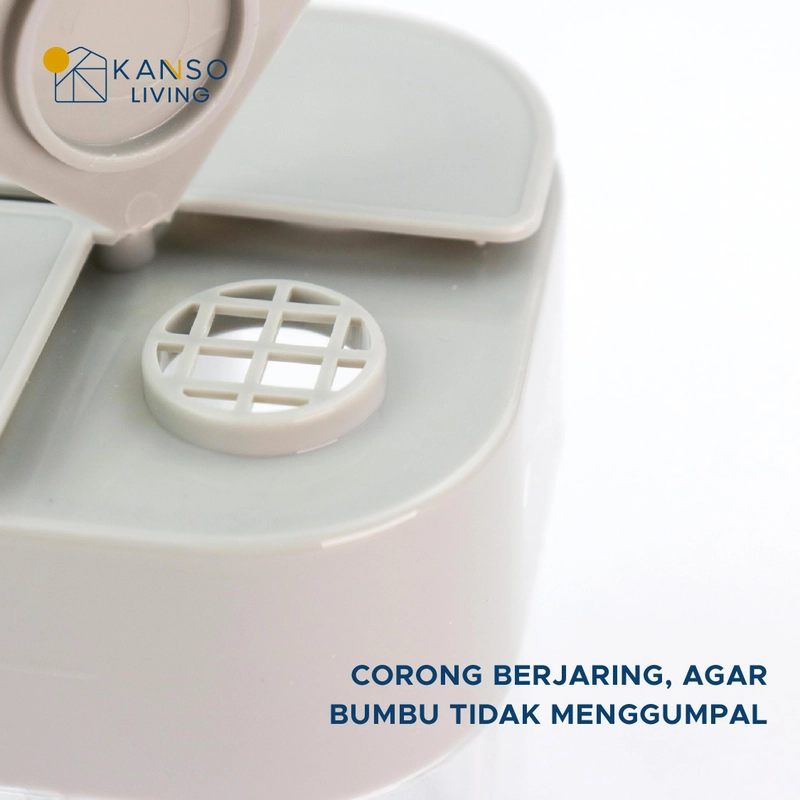 Product image Kanso Living - Kanso Living 4 in 1 Tempat Bumbu Dapur Wadah Bumbu Botol Bumbu Toples 300 Abu-Abu