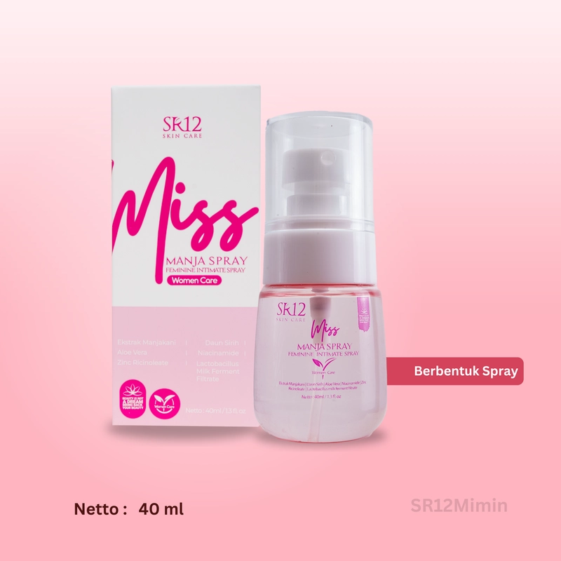 Product image SR12 Jawa Barat - SR12 Miss Manja Wash Dan Spray Mengatasi Bau Tak Sedap Keputihan Dan Gatal-Gatal 40ml miss manja spray