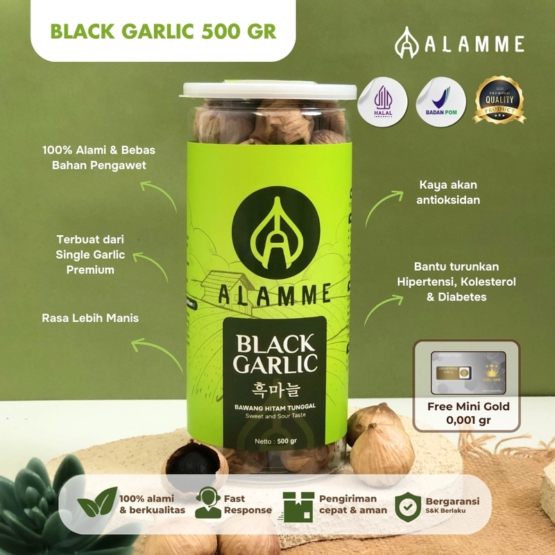 Product image Alamme - Black Garlic Premium Bawang Hitam 500gr