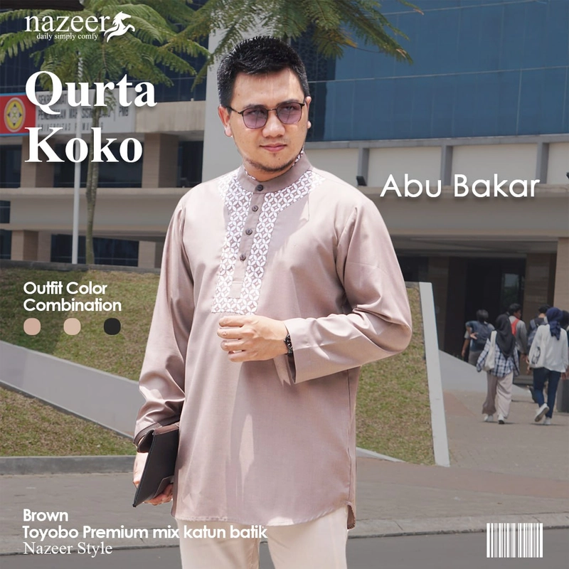 Product image Nazeer - Abu Bakar Kemko Kurta M Brown