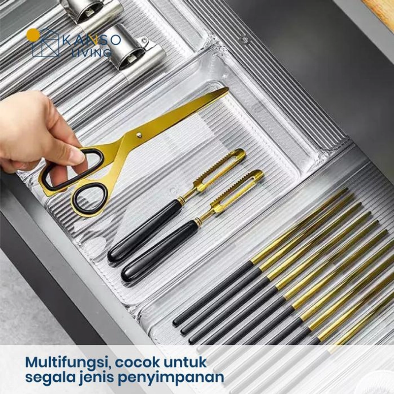 Product image Kanso Living - Kanso Living Bundling 5 in 1 Drawer Organizer Kotak Penyimpanan Sekat 1000 1 Set