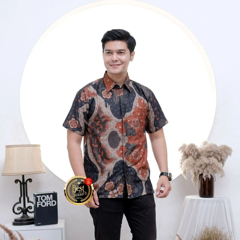 Product image Ks muslim fashion - Batik pria couplen kemeja dan hem motif armando M Hem armando