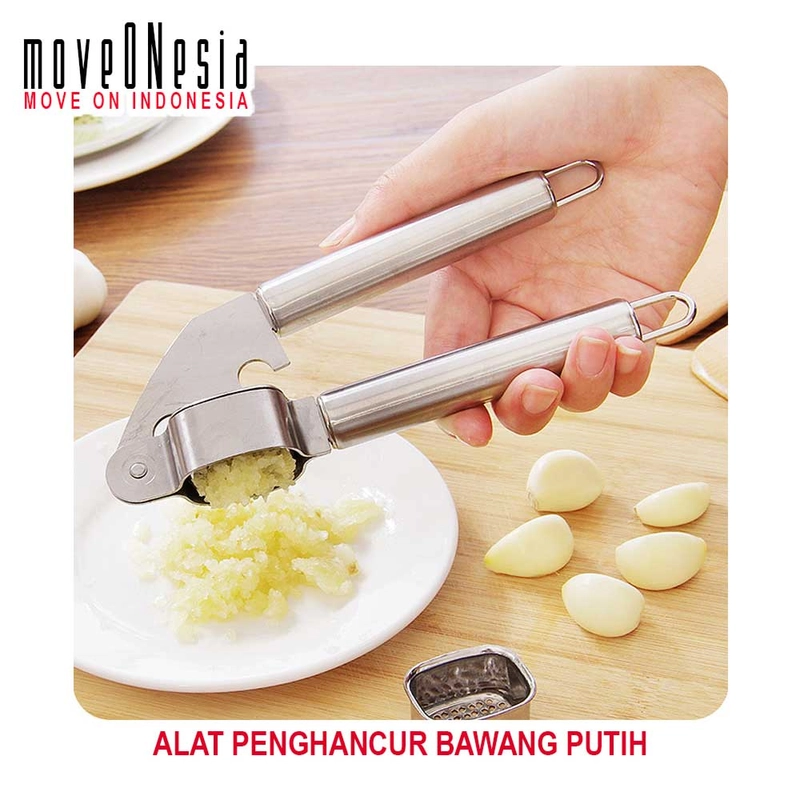 Product image Moveonesia - Alat Penghancur Bawang Putih Garlic Press Stainless GARLIC PRESS RANDOM