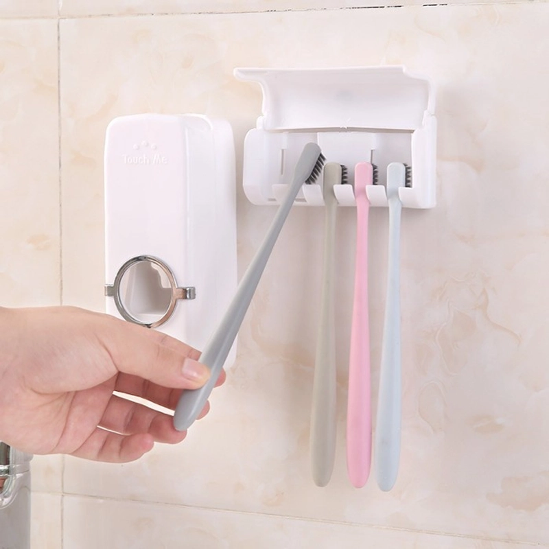 Product image KAMJE Dispenser Pasta Gigi Odol Tempat Sikat Gigi Tempat Penyimpanan Kamar Mandi KMJ066 KMJ066 RANDOM
