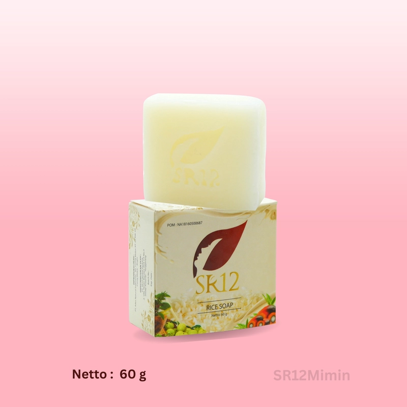 Product image SR12 Mimin - SR12 Rice Soap Mengontrol Minyak Berlebih Di Wajah Dan Mengatasi Jerawat Dengan Kandungan Beras 60 gr rice soap