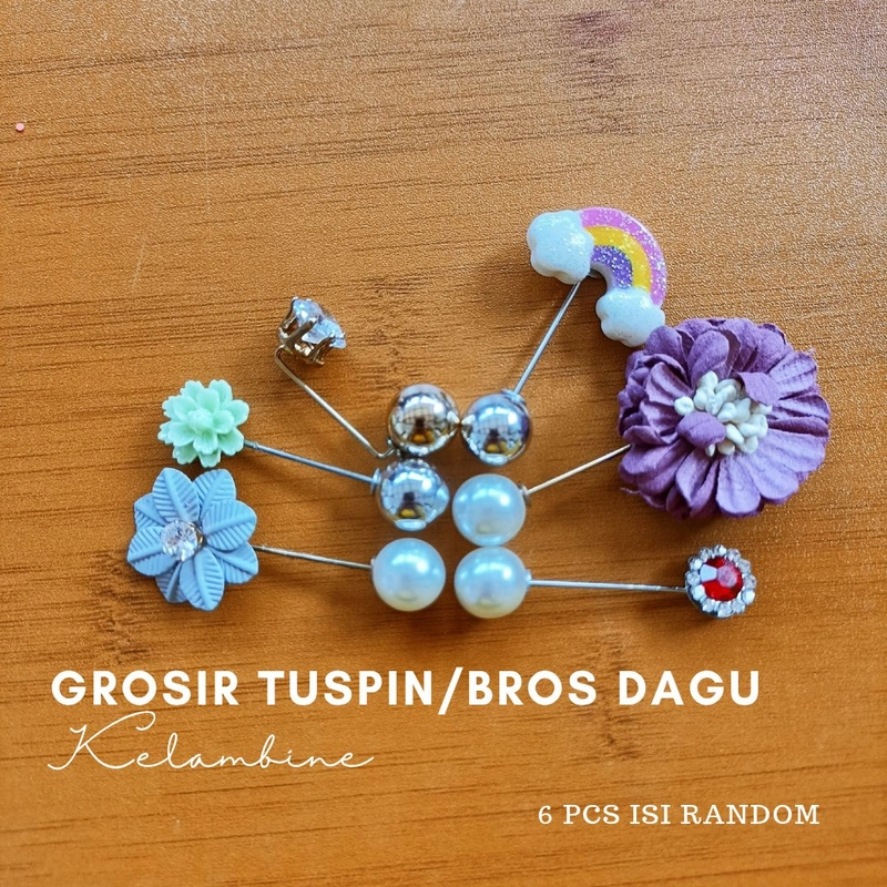 Product image Kelambine - Grosir Tuspin dan Bros Dagu by Kelambine Tuspin 6 pcs random