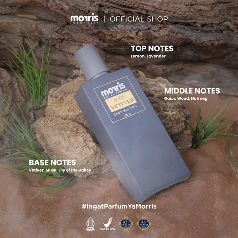 Product image Morris - Morris Eau De Parfum Grey Edition 100ml - Parfum Pria Aroma VETIVER