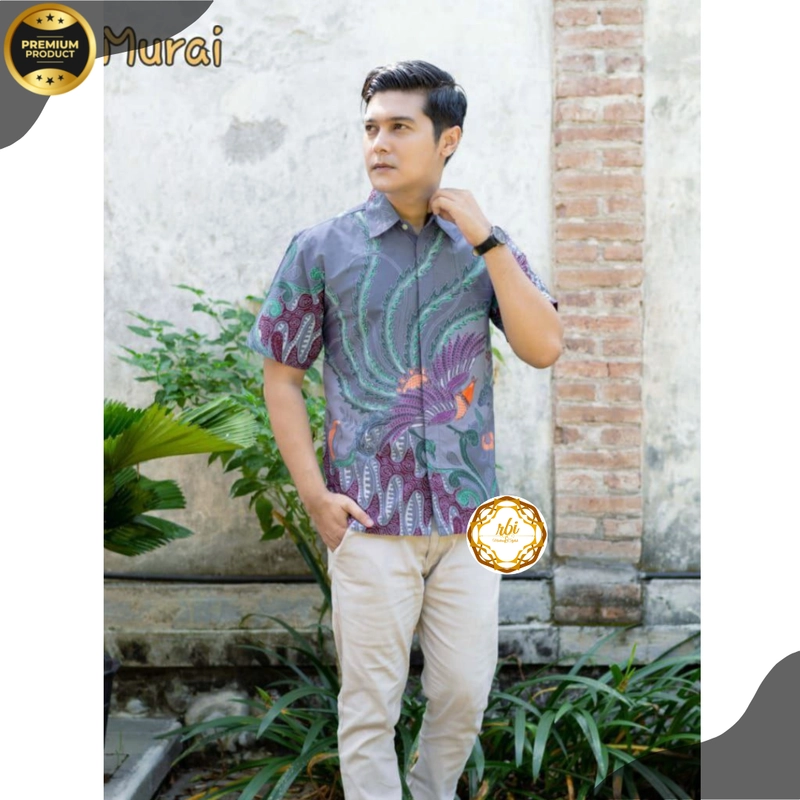 Product image Batik Tulis Pria Katun Primisma Berlapis Trikot Kode Murai S Murai