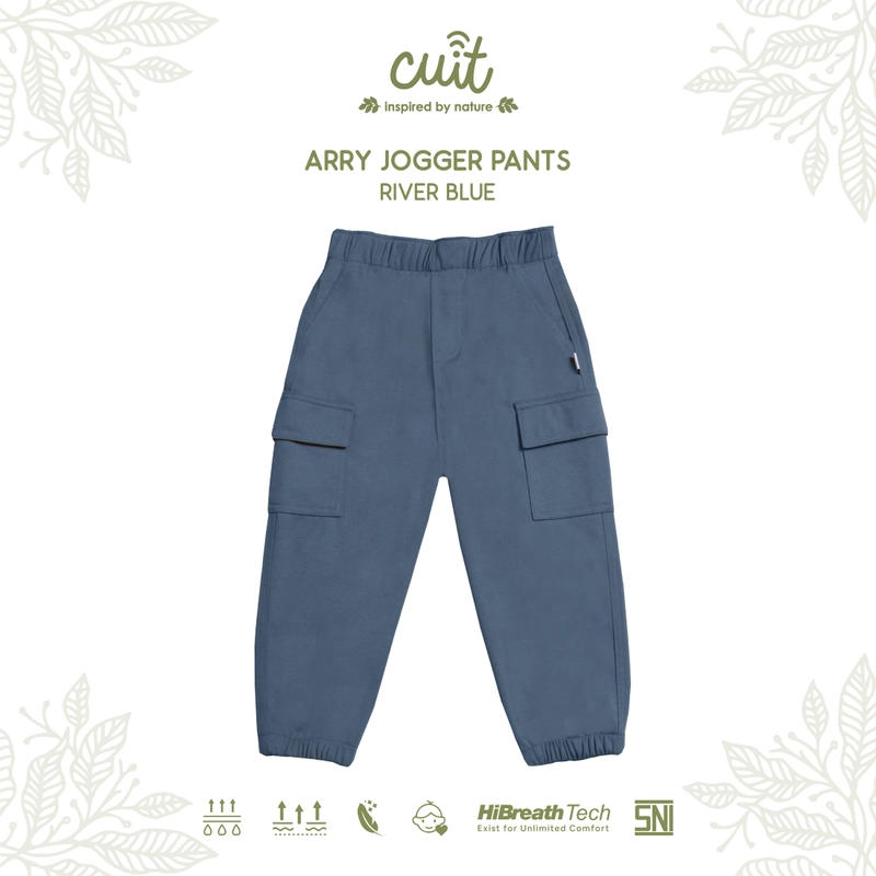 Product image Kintakun Baby - KINTAKUN BABY X CUIT Arry Celana Panjang Jogger Pants Cotton Spandex 6 Bulan-6 Tahun M (6-12 Bulan) River Blue