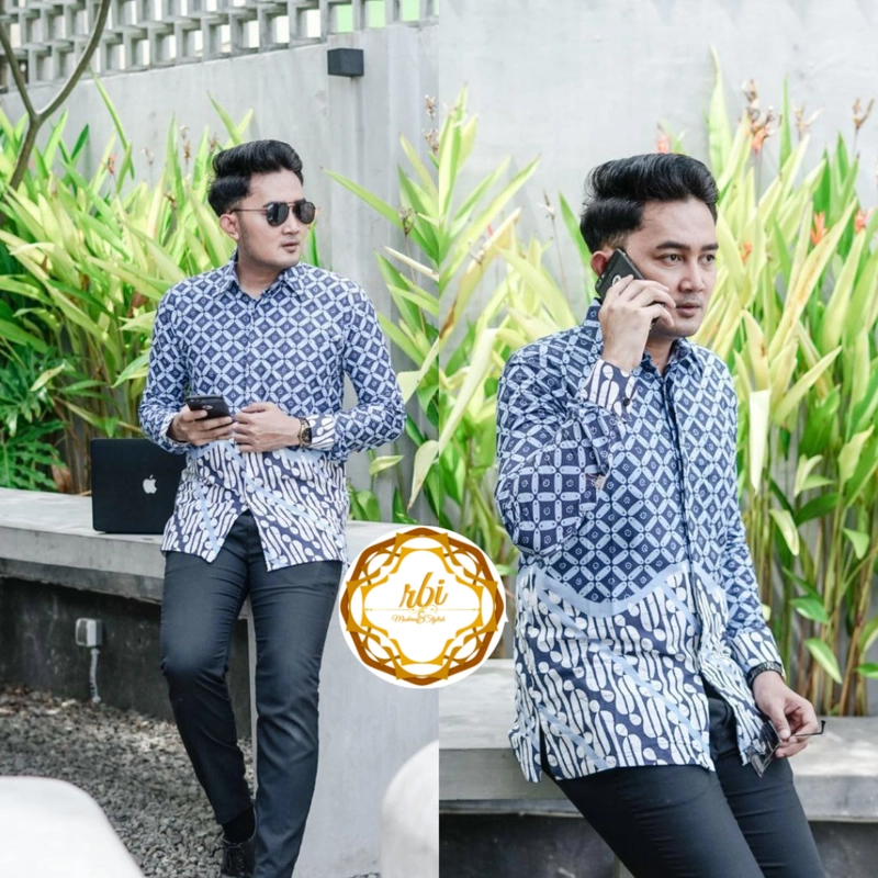 Product image Rambe Batik Indonesia - Couple Tunik Batik - ORGINAL Bisa Beli Pisah Kemeja Size M B