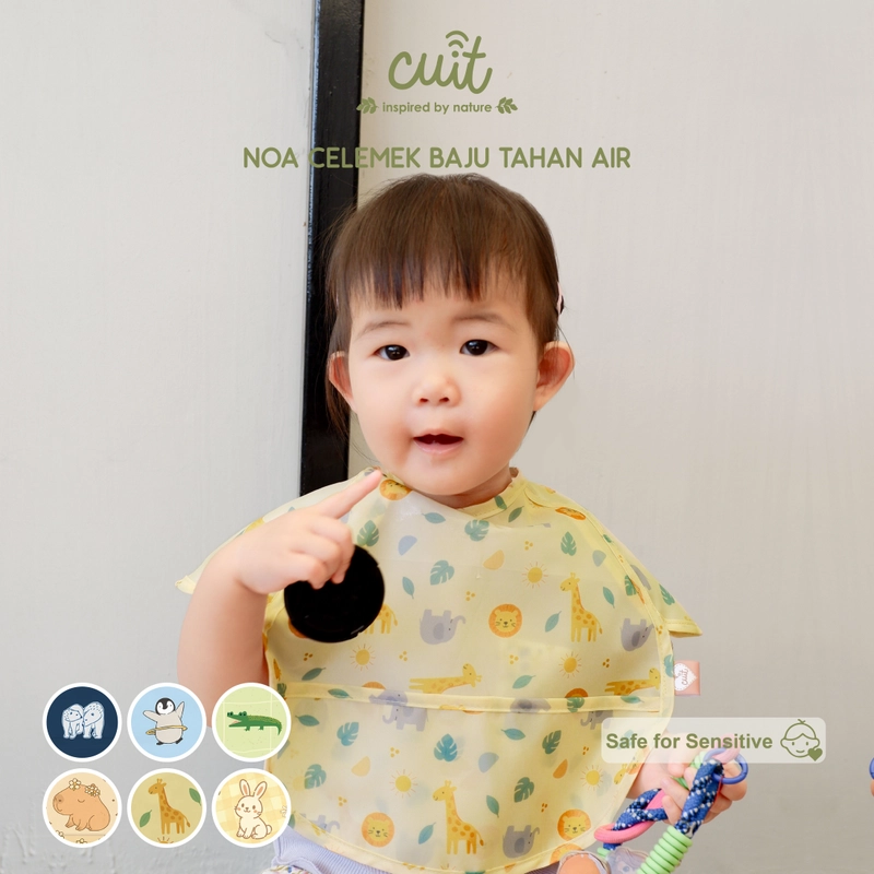Product image Kintakun Baby - KINTAKUN BABY X CUIT Celemek Baju Tahan Air dengan kantong - Bibs Waterproof Noa Bibs Noa Snowy Bear
