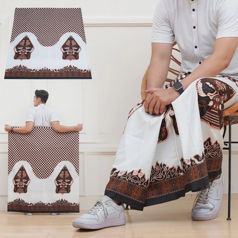 Product image Kois Batik - Sarung Batik Pria Dewasa Best Seller Motif gunungan Sarung Dewasa Gunungan putih