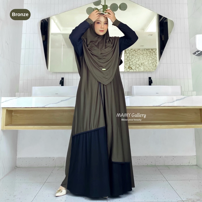 Product image MAMY Gallery - [PO] SET SYARI ABAYA SHAKINA - PREMIUM QUALITY All size to JUMBO Bronze
