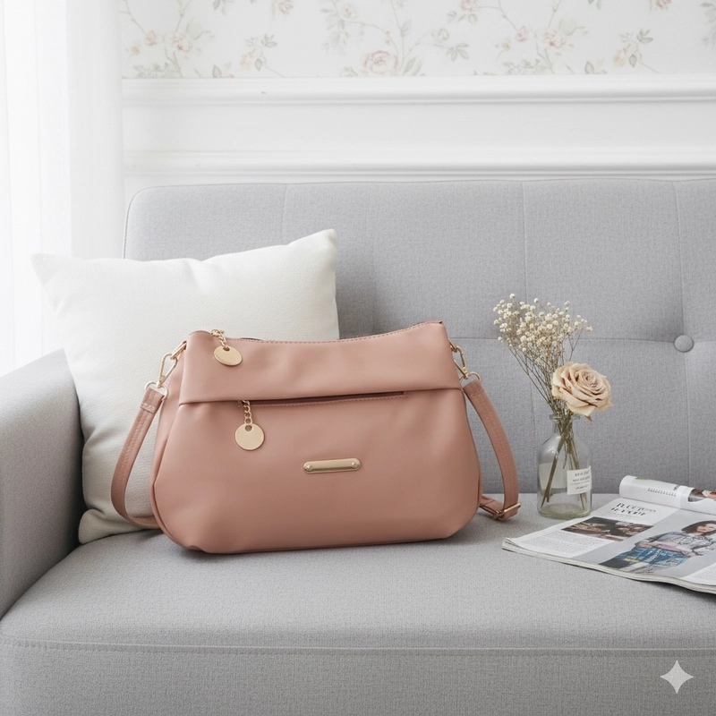 Product image CBL - DAVINA Slingbag - Tas Selempang Wanita Slingbag DAVINA Bahan Nilon Cocoly Waterproof Antiair Tas Wan Medium Pink_Salem