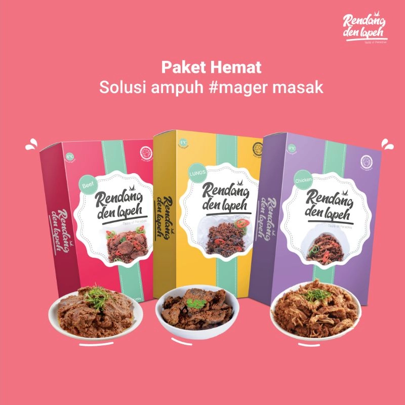 Product image Rendang Den Lapeh - Rendang Den Lapeh Paket Hemat (Daging Paru Ayam) Rendang Padang Asli Murah 750 DPA