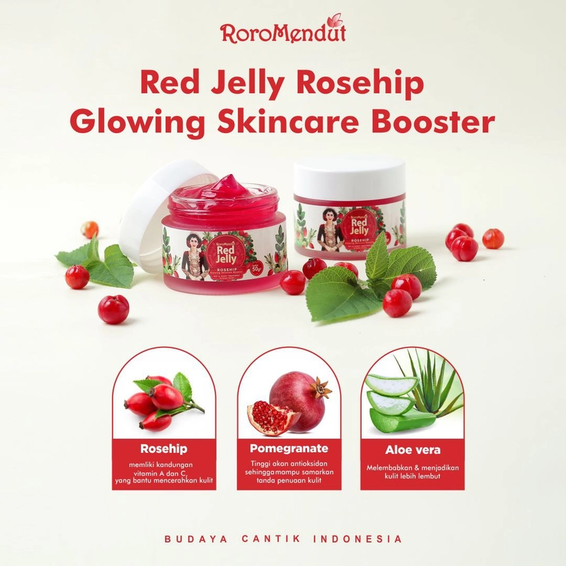 Product image Glowing Jelly Red Rosehip Green Jelly Centella Asiatica Tamanu Orange Jelly Skincare Booster 50g Red Jelly Rosehip