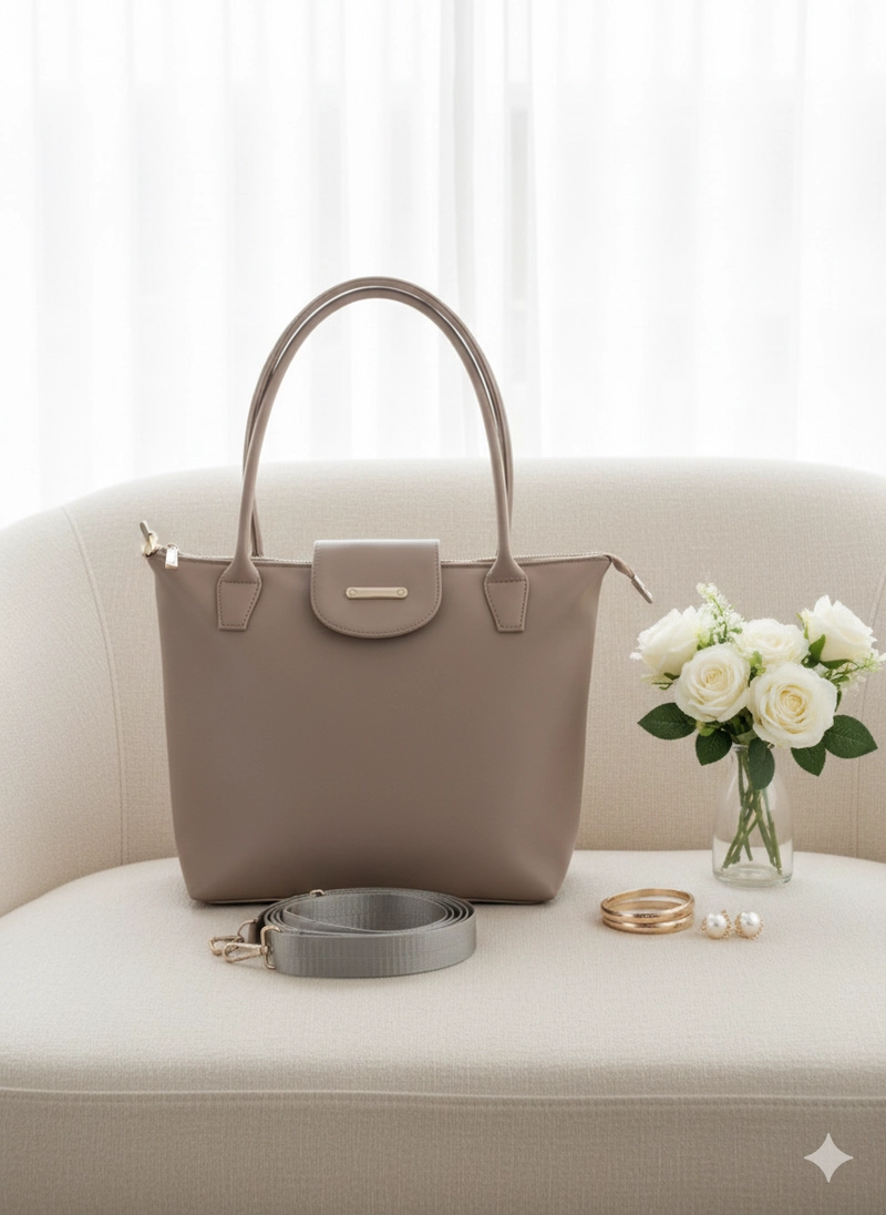 Product image CBL - BERYL Shoulderbag -Tas Bahu dan Selempang Wanita BERYL Shoulderbag Bahan Cocoly Longchamp Waterpro Medium Coklat