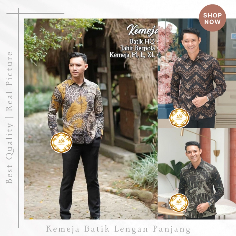 Product image Rambe Batik Indonesia - Batik Kemeja Panjang Berkualitas F30 L A