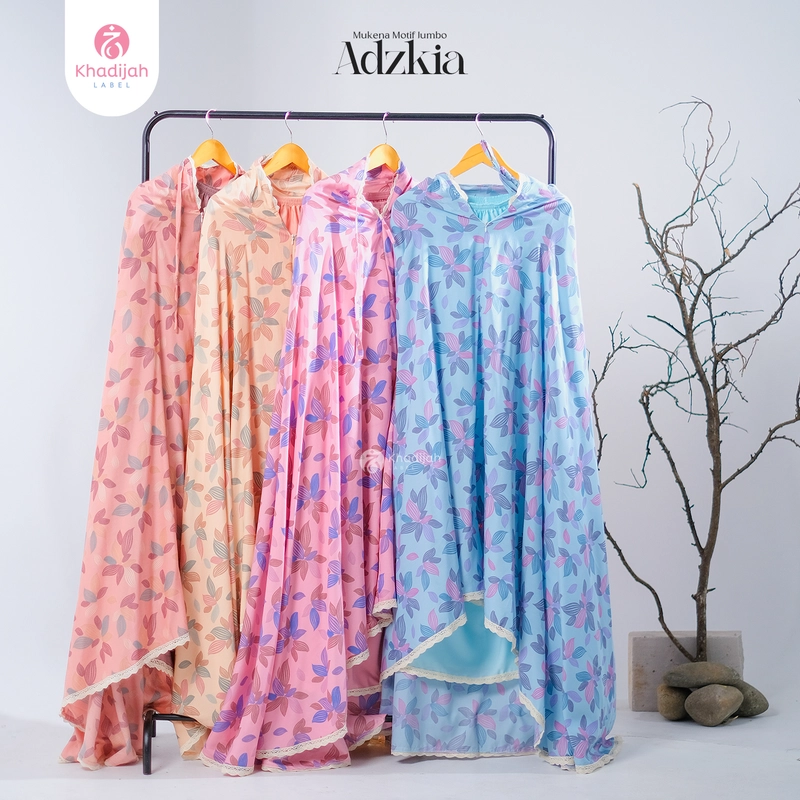 Product image KhadijahLabel - Mukena Jumbo Dewasa Motif Adzkia Jumbo Aqua