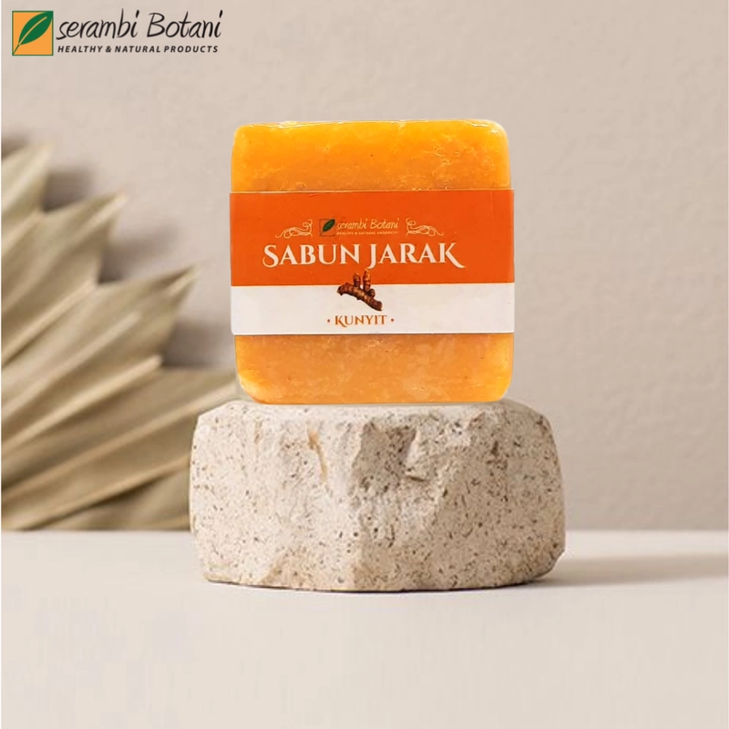 Product image SERAMBI BOTANI - Sabun Jatropha Kunyit Sabun Organik Natural Herbal Alami- Untuk Mengatasi Jerawat 100gr Sabun Kunyit