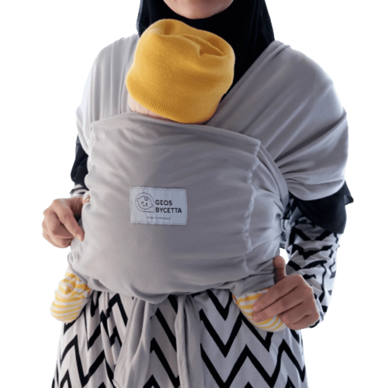 Product image Geos Bycetta - Gendongan Depan 2 in 1 Anti Ribet Anti Melar dengan Sabuk atau Sashbelt Silver M Silver