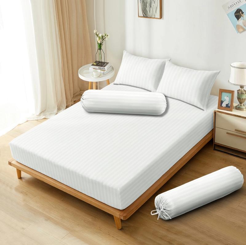 Product image LADY ROSE OFFICIAL - Aloha Max x Ayu Ting Ting Bed Cover Set Emboss White 180x200x25 King Fitted