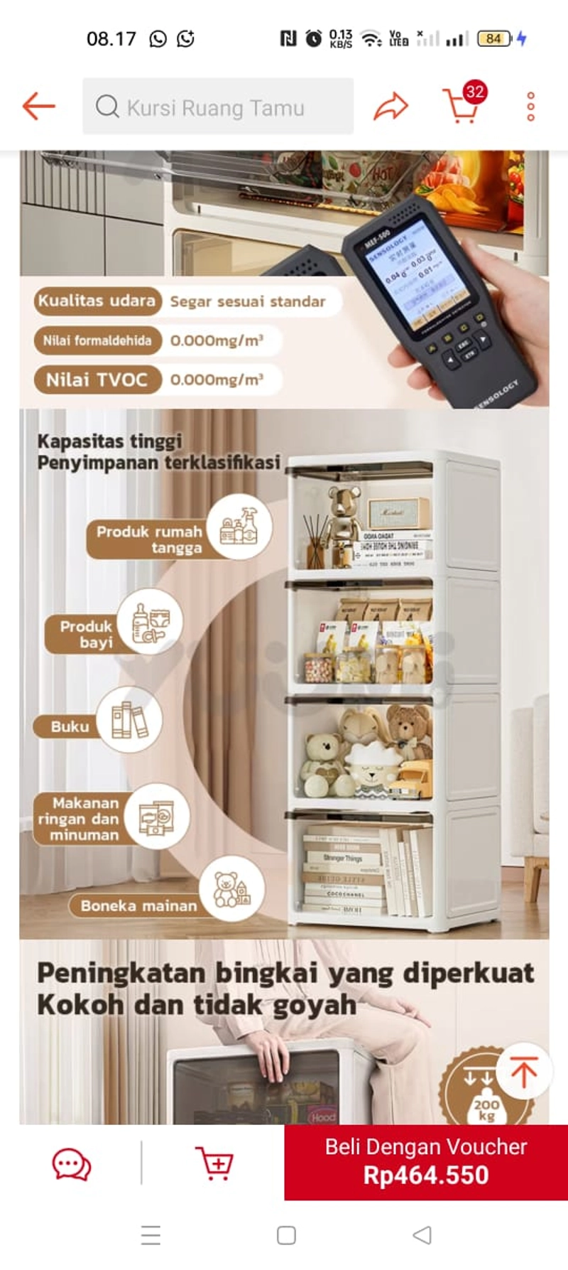 Product image Rizki Electronics - Yuumi Lemari Plastik Transparan Jumbo 2 SUSUN PUTIH