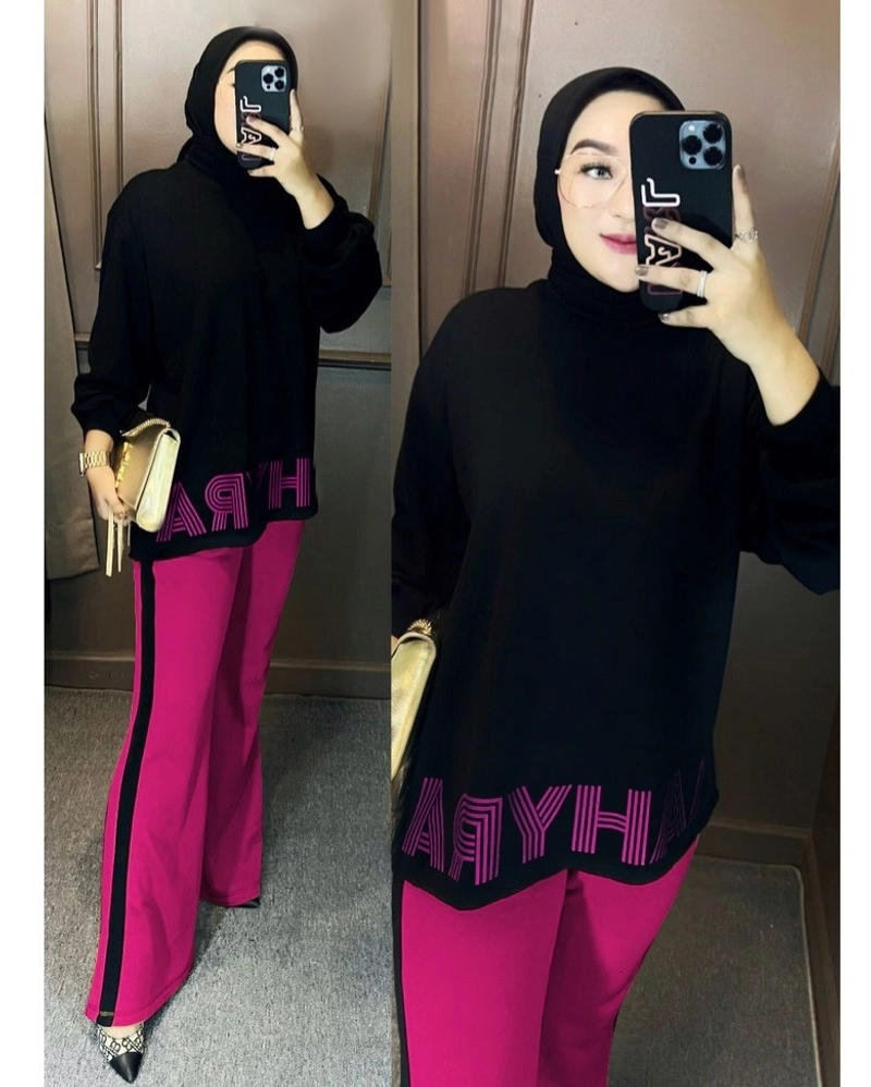 Product image astro - setelan celana MAYOZ realpict L fit to XL fuchia