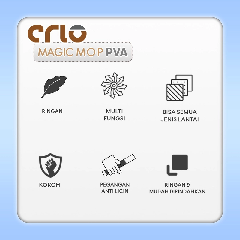Product image CRIO - Crio Magic MOP PVA Alat Pel Praktis Kain Kanebo 37 x 33 x 15 / 2,3kg Krem Ungu