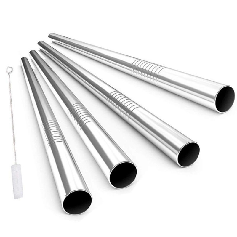 Product image KAMJE Sedotan Stainless Steril Anti Karat Reusable Straw Bengkok Melengkung Lurus dan Sikat KMJ183 SIKAT