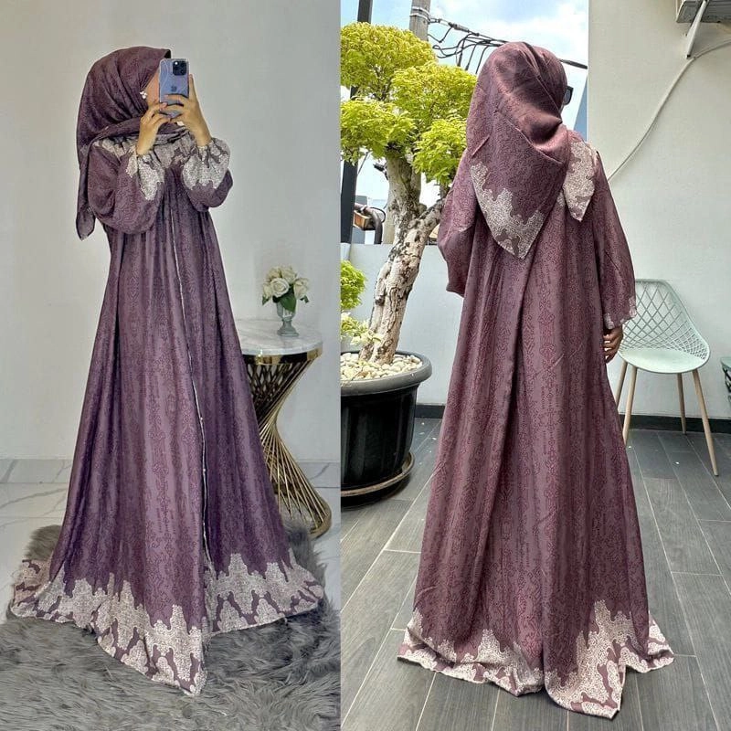 Product image Kois Batik - Dres Amara set hijab ready Allsize 120cm Amara lavender