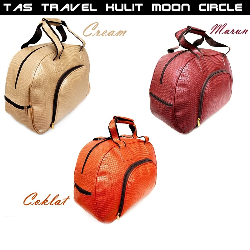 Product image Lanc Fashion - Tas Wanita Travel Besar Kulit Moon Circle Big Size Jumbo WARNA CREAM