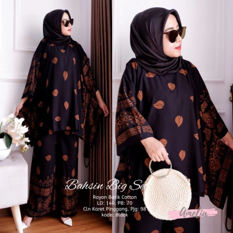 Product image BATIK SETELAN WAKA BAHSIN Allsize Hitam