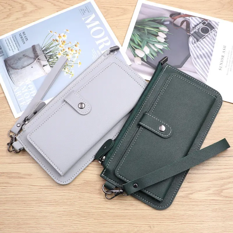 Product image KAHASIL - Dompet Lipat Wanita Panjang Bahan Kulit PU Leather KHDP54 all variant PINK