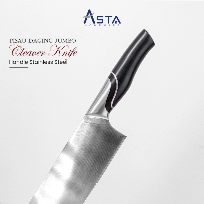 Product image Asta Pisau Daging Super Tajam Besar Stainless Cleaver Knife 30 cm Jenis ASKK-03