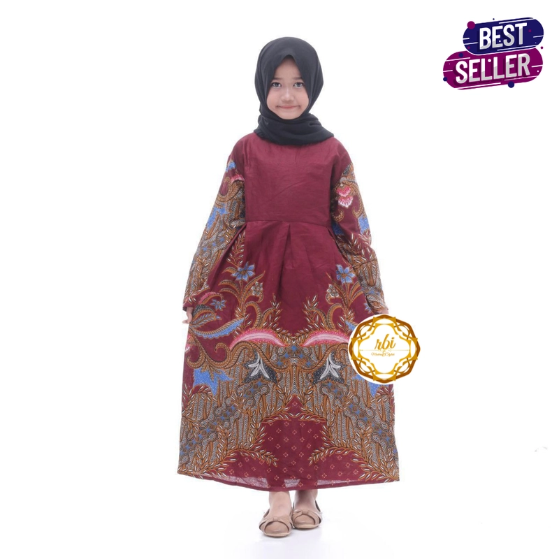 Product image Batik New Gamis Anak Full Katun Usia 3-10th M A