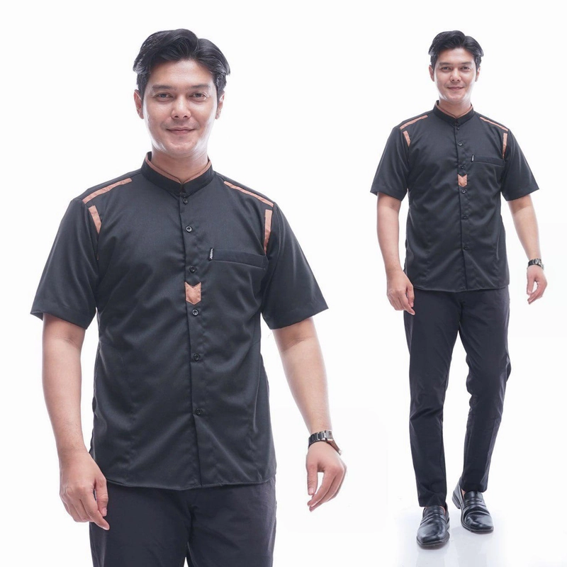 Product image Juragan Kurta - Baju Koko Pria Dewasa Kekinian Modern Simpel Terbaru Motif zavin free peci rajut M Zavin hitam